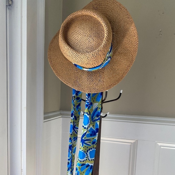 Anthropologie  Vera Scarf Trimmed Boater Hat main image 8
